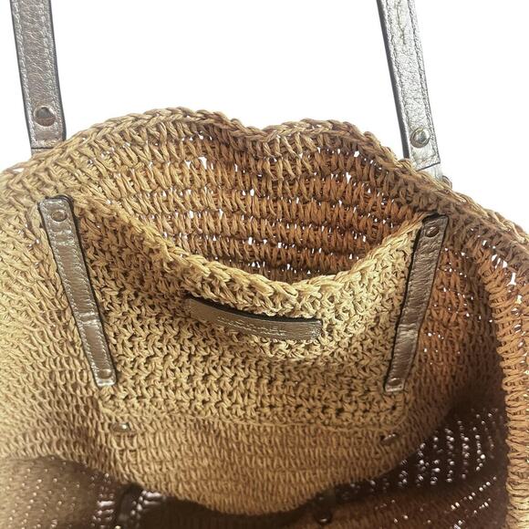MICHAEL Michael Kors Large Studded Straw Shopper Tote Bag - Picture 8 of 9